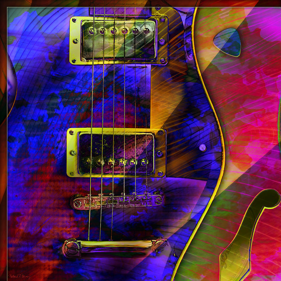 Guitars Digital Art by Barbara Berney