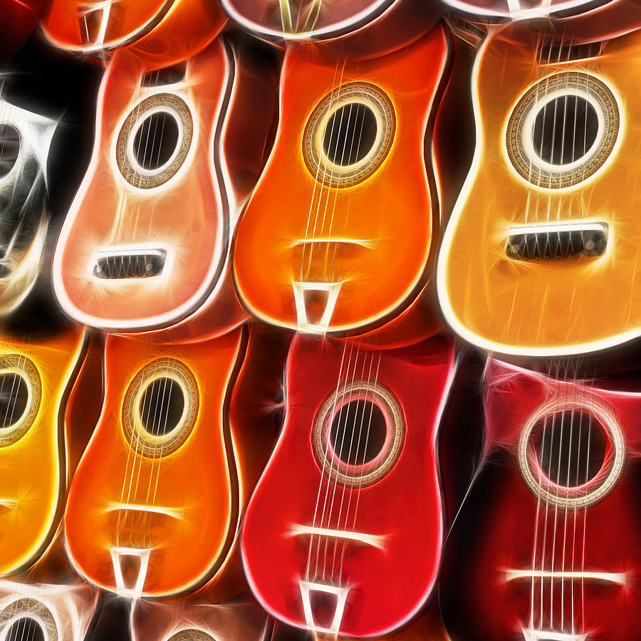 Guitars_square Photograph by Barbara Budzinski | Fine Art America