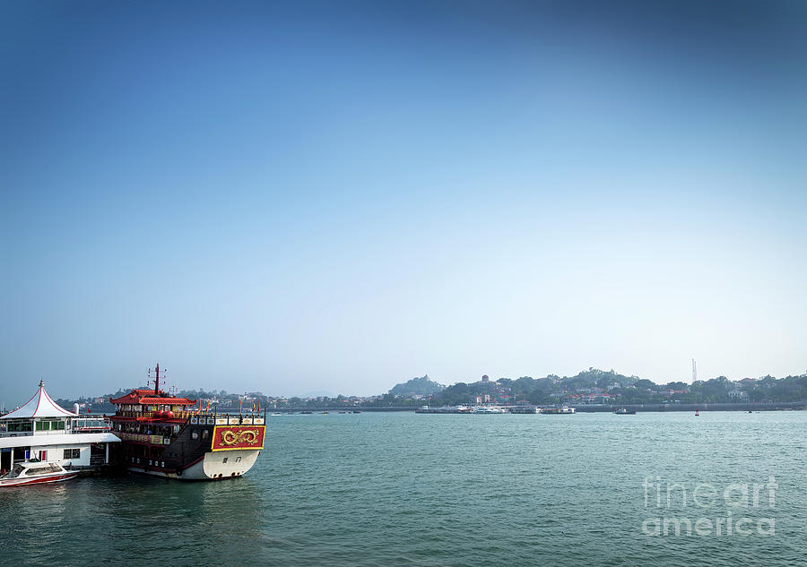 Gulangyu island and tourist river ferry boat in xiamen china Photograph by JM Travel Photography