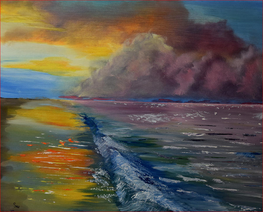 Gulf at Sunrise Painting by Sara Williams - Fine Art America