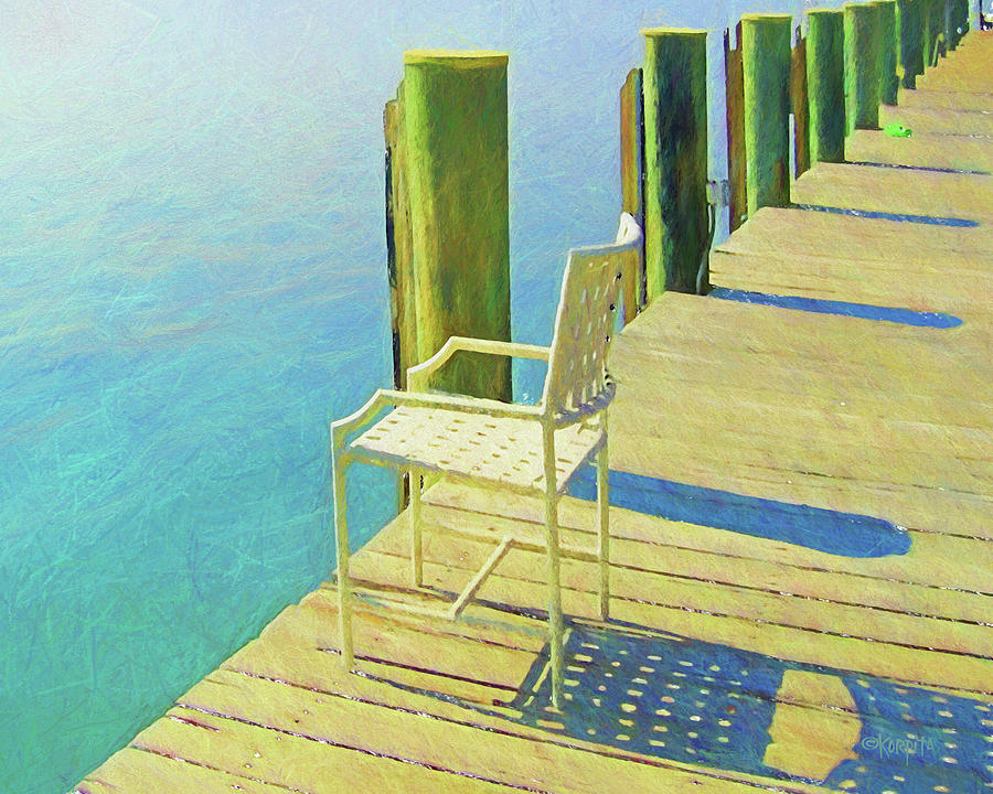 Gulf Coast Pier Digital Art by Rebecca Korpita