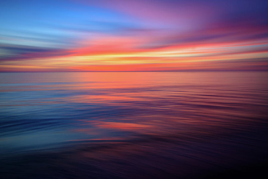 Gulf Coast Sunset Ocean Abstract Photograph by R Scott Duncan