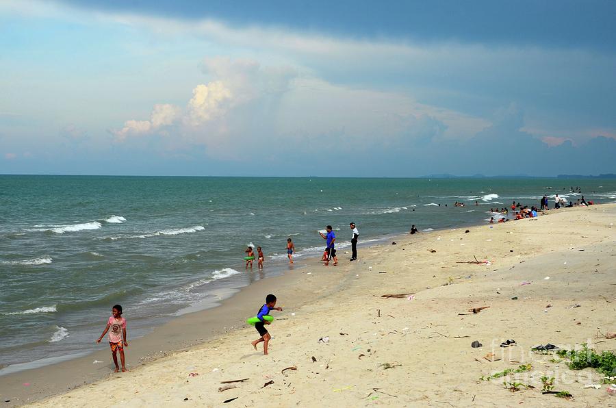 Gulf of Thailand beach beside Hatyai Pattani highway southern Thailand Photograph by Imran Ahmed