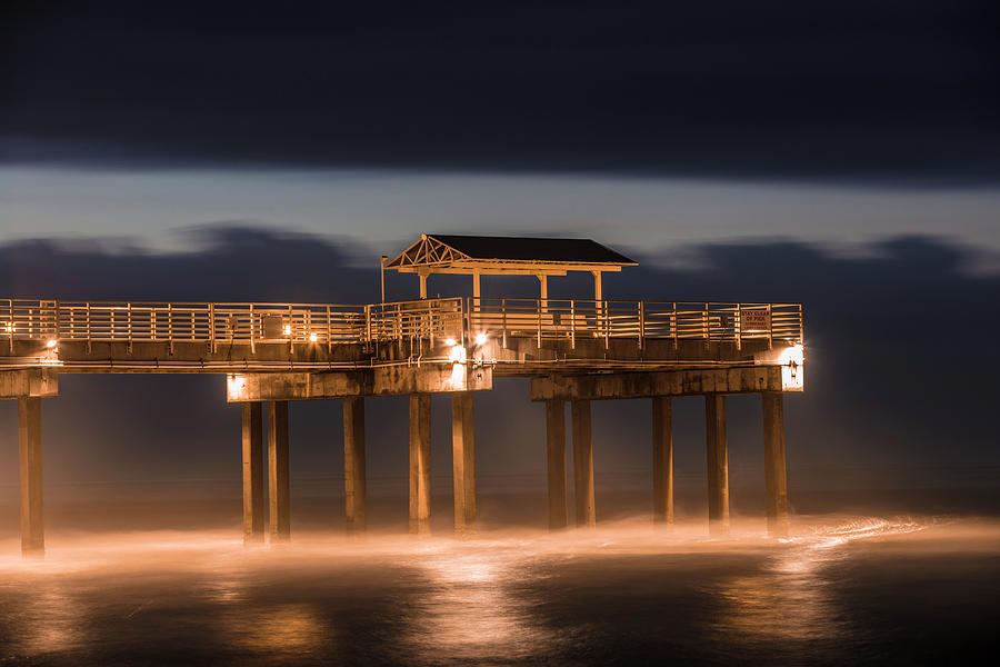 Gulf Shore State Park Pier Blue Hour  Photograph by John McGraw