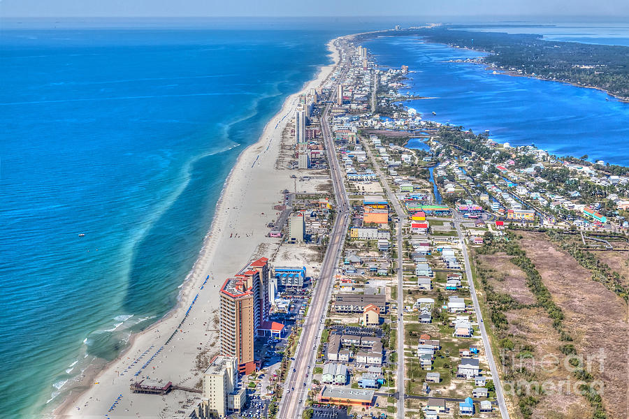 Gulf Shores Beach Looking W Photograph by Gulf Coast Aerials -