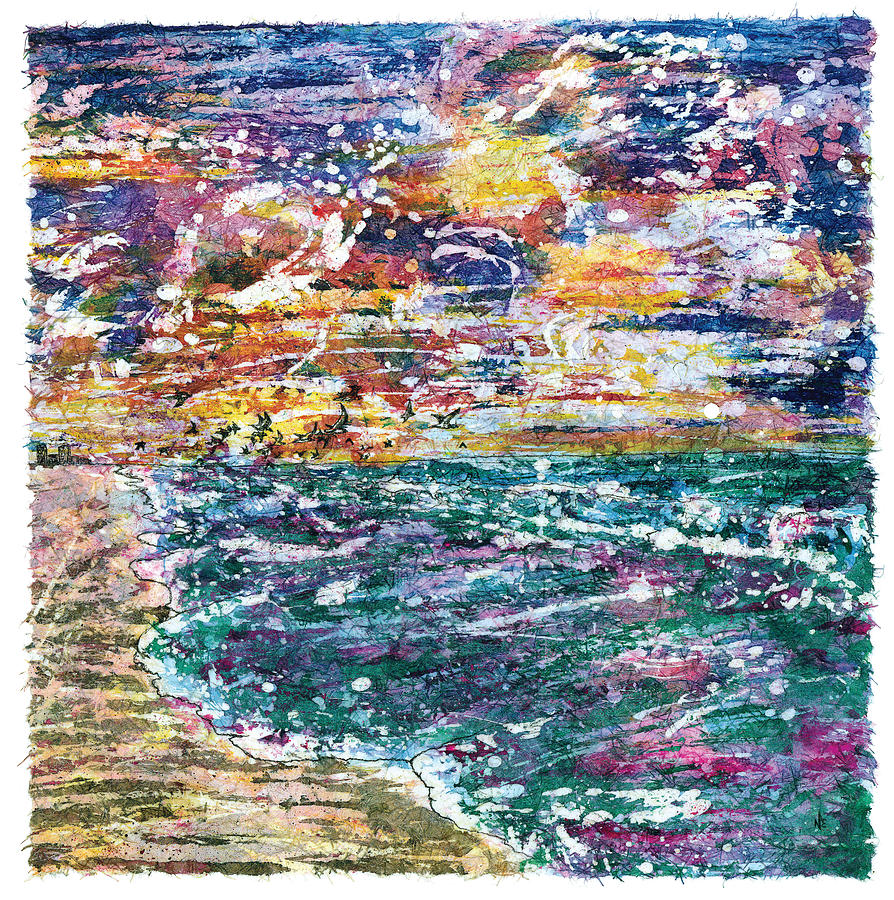 Landscape Painting - Gulf Sunrise by Nick Cantrell Landscape Painting - Gulf Sunrise by Nick Cantrell