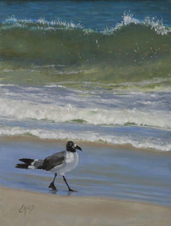 Gull Walk Painting by Linda Eades Blackburn