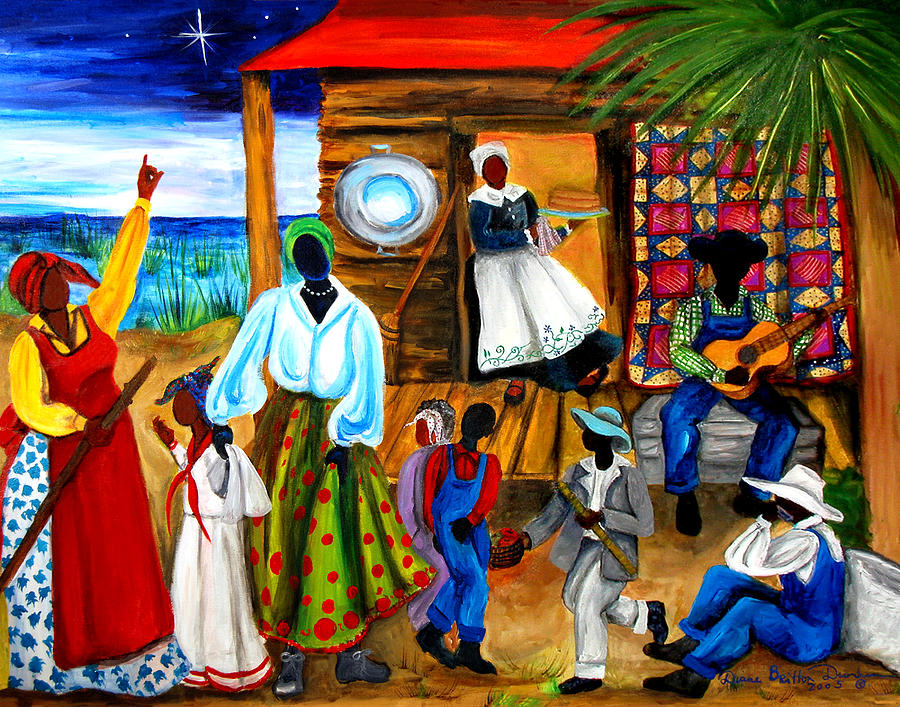 Moses Painting - Gullah Christmas by Diane Britton Dunham