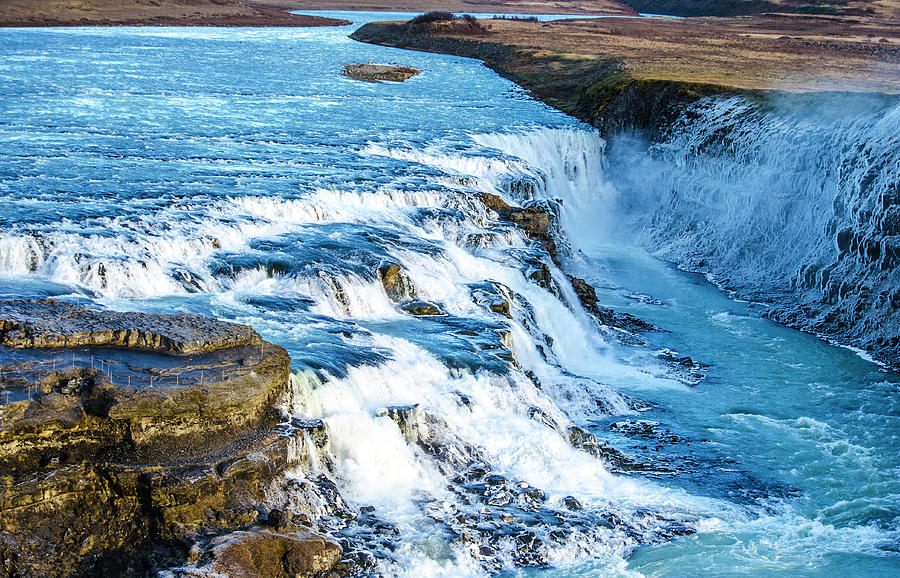 Gullfoss - Golden Waterfall - Iceland 3 Photograph by Deborah Smolinske