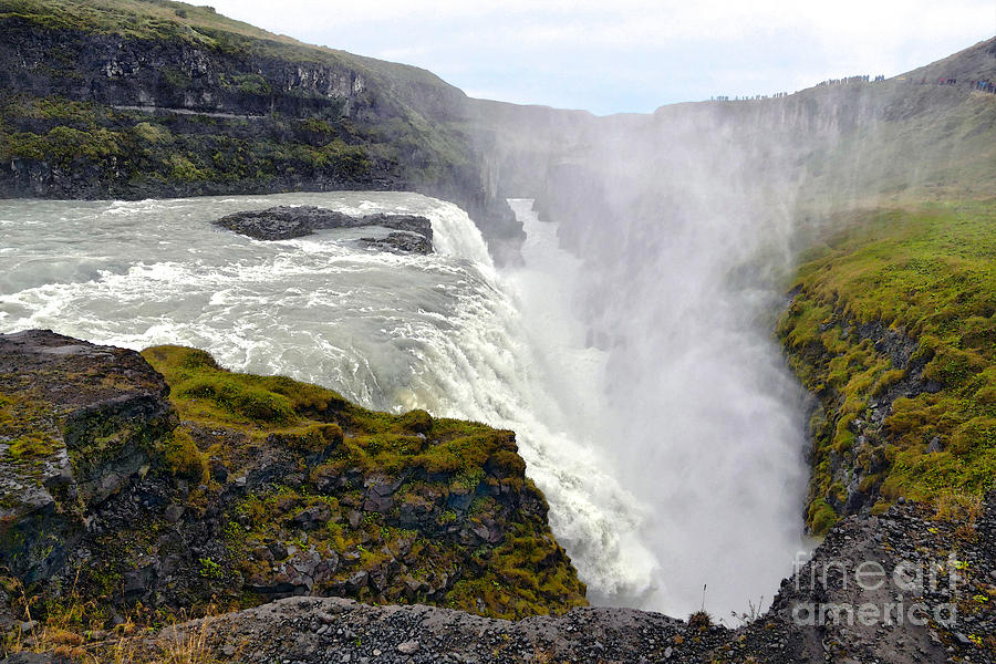 Gullfoss, Golden Waterfall, Iceland Photograph by Catherine Sherman