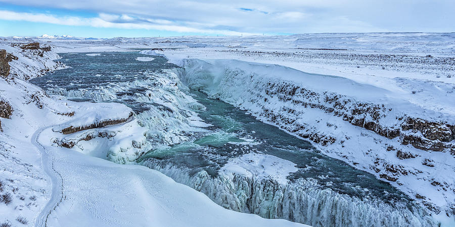 Gullfoss Waterfall - Iceland Photograph by Christian Tuk