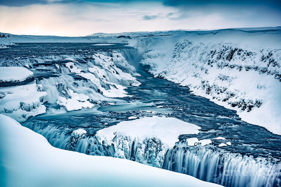 Gullfoss waterfall in Iceland Photograph by Anna Om