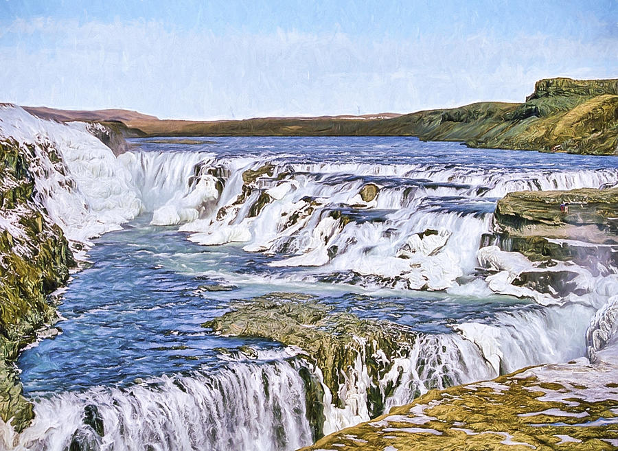 Gullfoss Waterfalls 3 Digital Art by Roy Pedersen