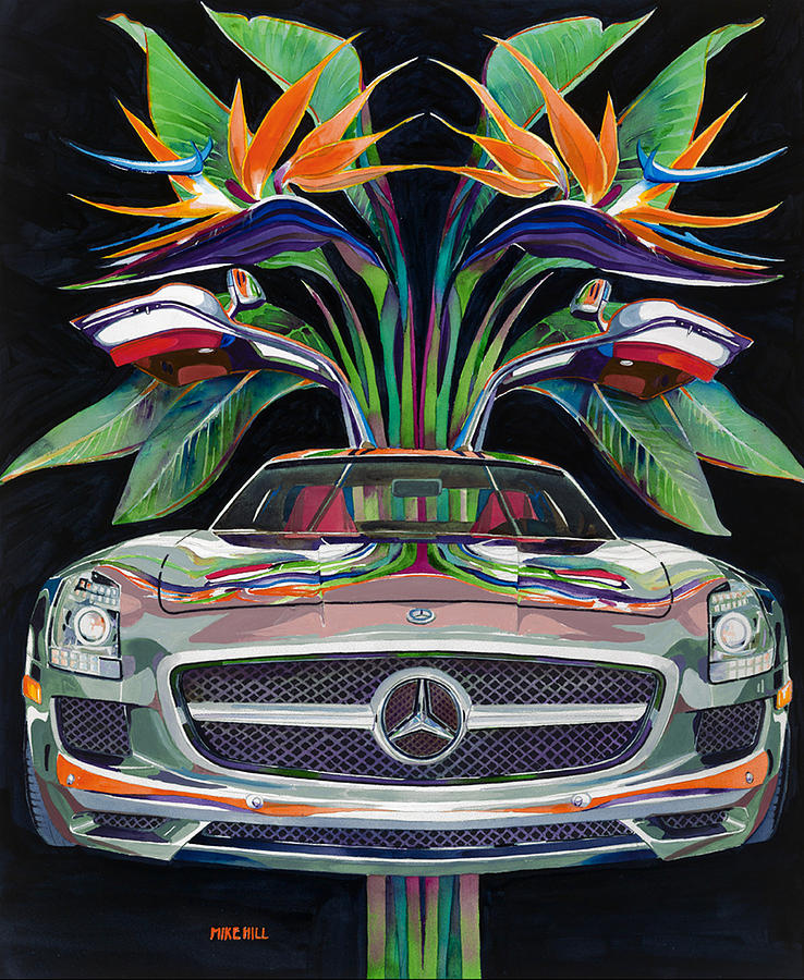 Gullwing Birds of Paradise Painting by Mike Hill