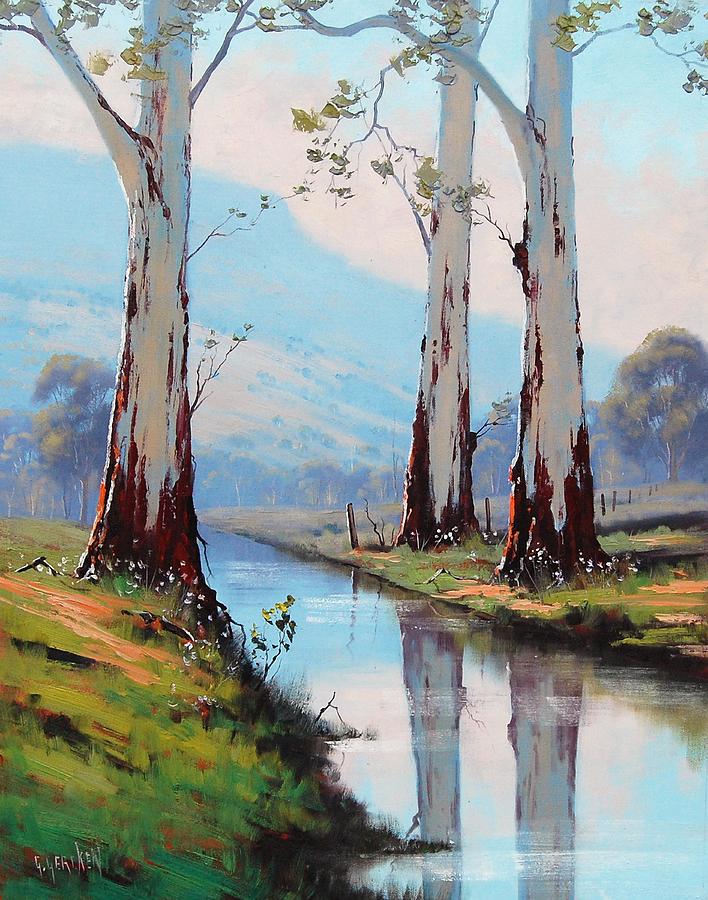 Nature Painting - Gum Reflections by Graham Gercken