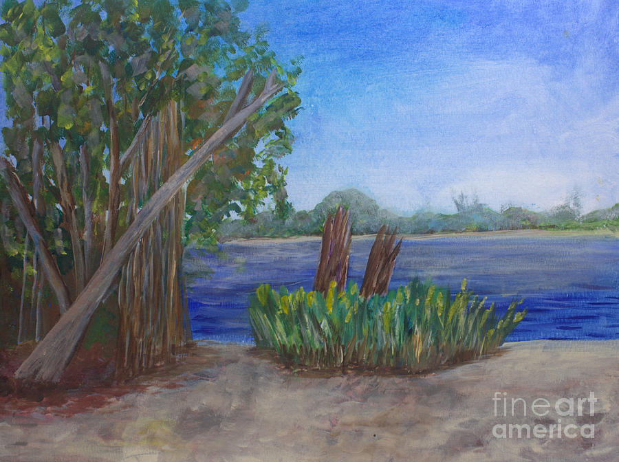 Gumbo Limbo Intracoastal Painting by Donna Walsh