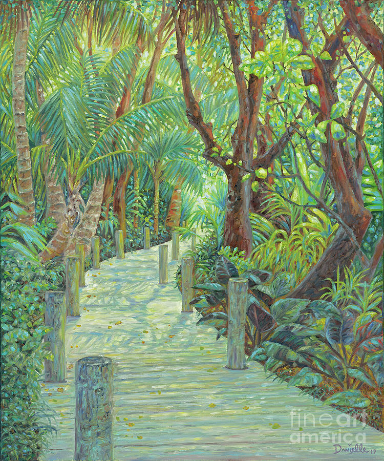 Key Painting - Gumbo Limbo Path by Danielle Perry