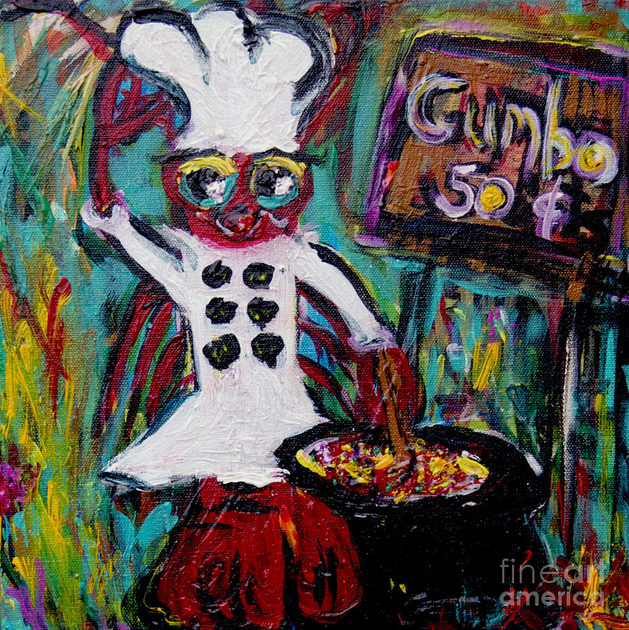 Crawfish Painting - Gumbo Ya Ya by Sharon Furrate