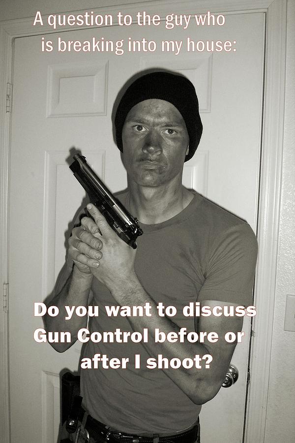Gun Control Digital Art by Laura Smith