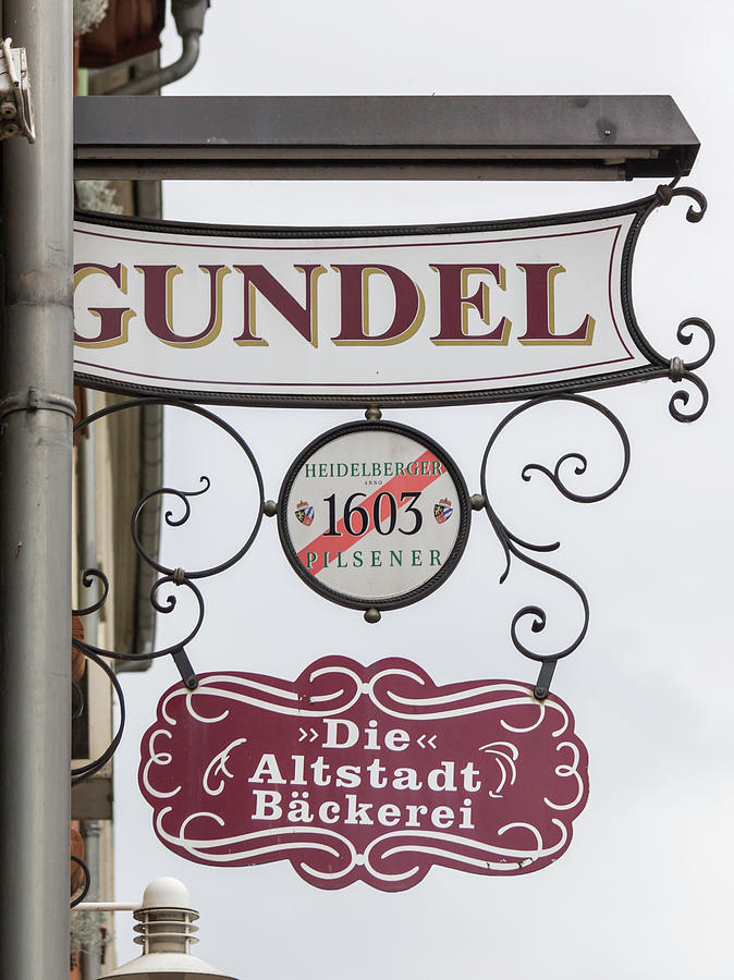 Gundel Sign Heidelberg Photograph by Teresa Mucha