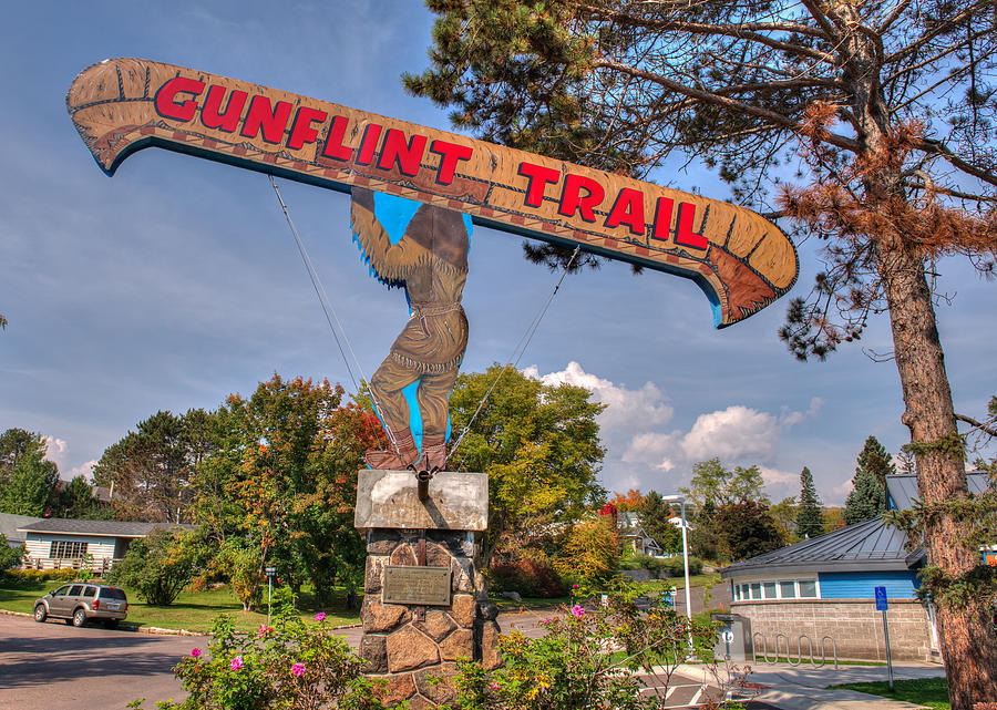 Gunflint Trail Photograph - Gunflint Trail Sign  by Shane Mossman