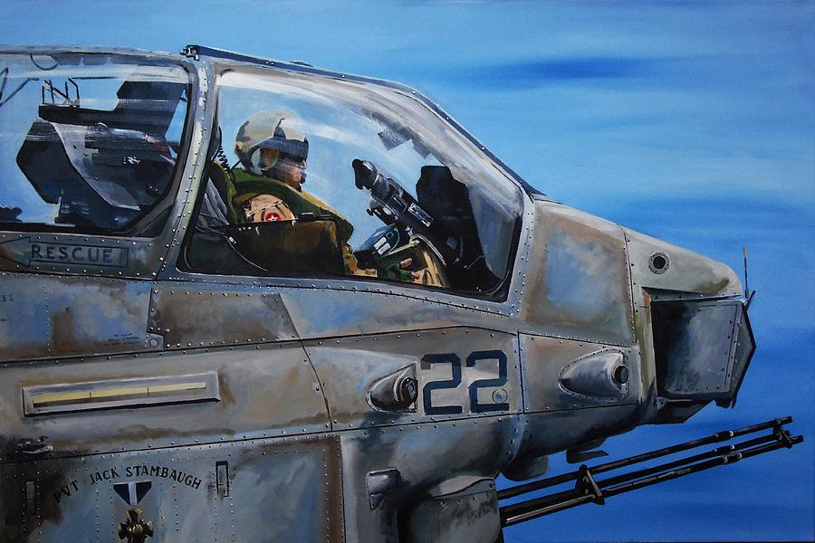 Gunner Painting by Terence R Rogers