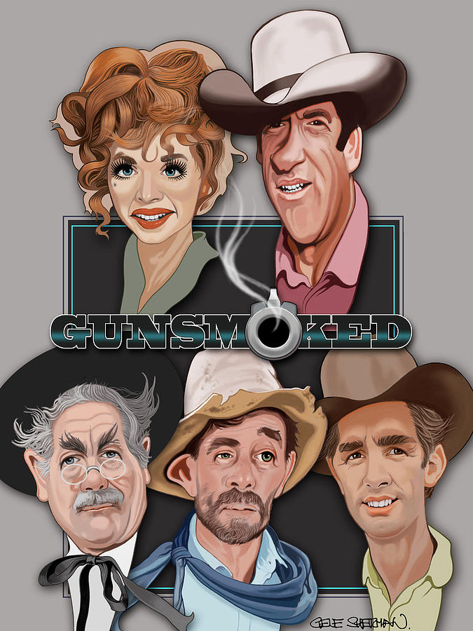 Gunsmoke Cast Painting