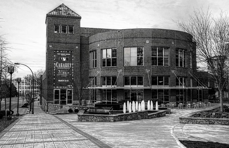 Gunter Theater At The Peace Center, Greenville South Carolina In Black and White Photograph by Carol Montoya