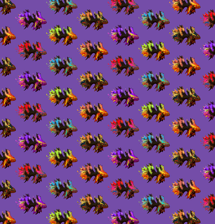 Guppys Purple Progress Digital Art by Deborah Runham