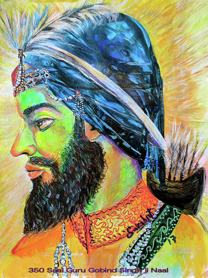 Guru Gobind Singh Painting by Sarabjit Singh