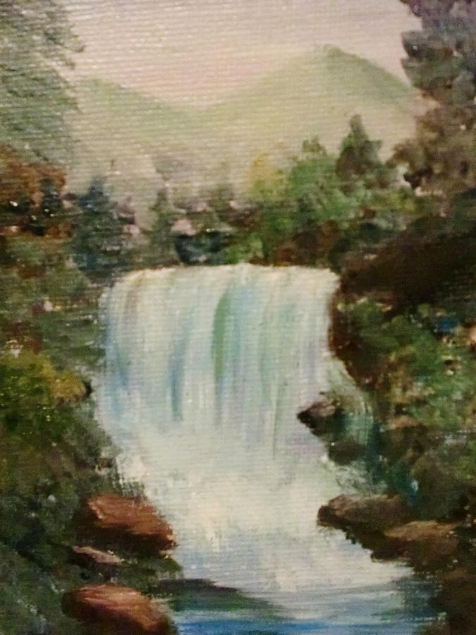 Gushing waters Painting by Trilby Cole