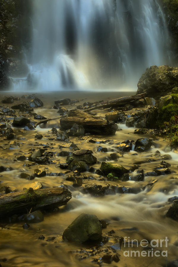 Waterfall Photograph - Gushing Into The Creek by Adam Jewell