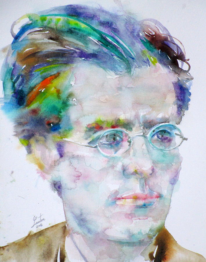 GUSTAV MAHLER - watercolor portrait.3 Painting by Fabrizio Cassetta