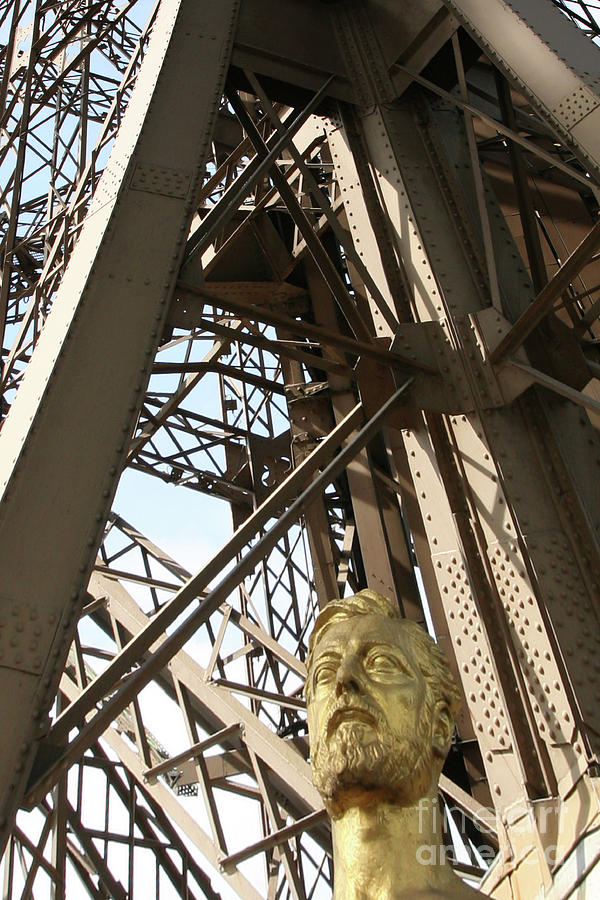 Gustave Eiffel Bust Eiffel Tower Paris  Photograph by Chuck Kuhn