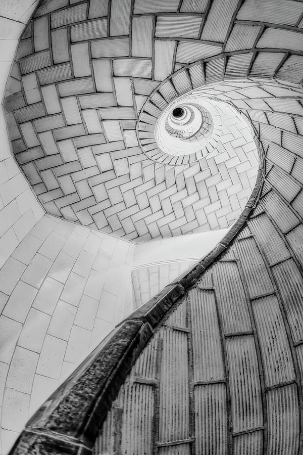 Gustavino Tiles Spiral Staircase Photograph by Susan Candelario