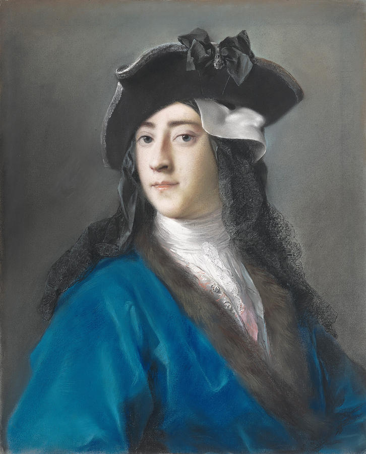 Gustavus Hamilton Second Viscount Boyne in Masquerade Costume Drawing by Rosalba Carriera