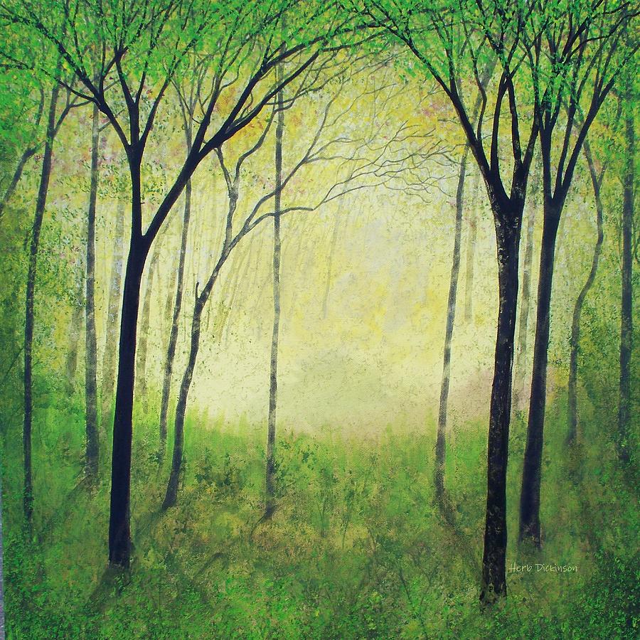 Gutas Forest  Painting by Herb Dickinson