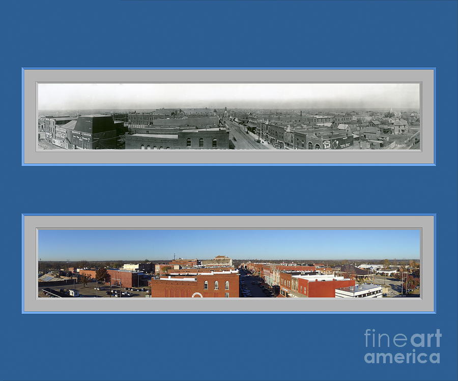 Guthrie OK Historic Panoramic Reproduction Photograph by Ken DePue