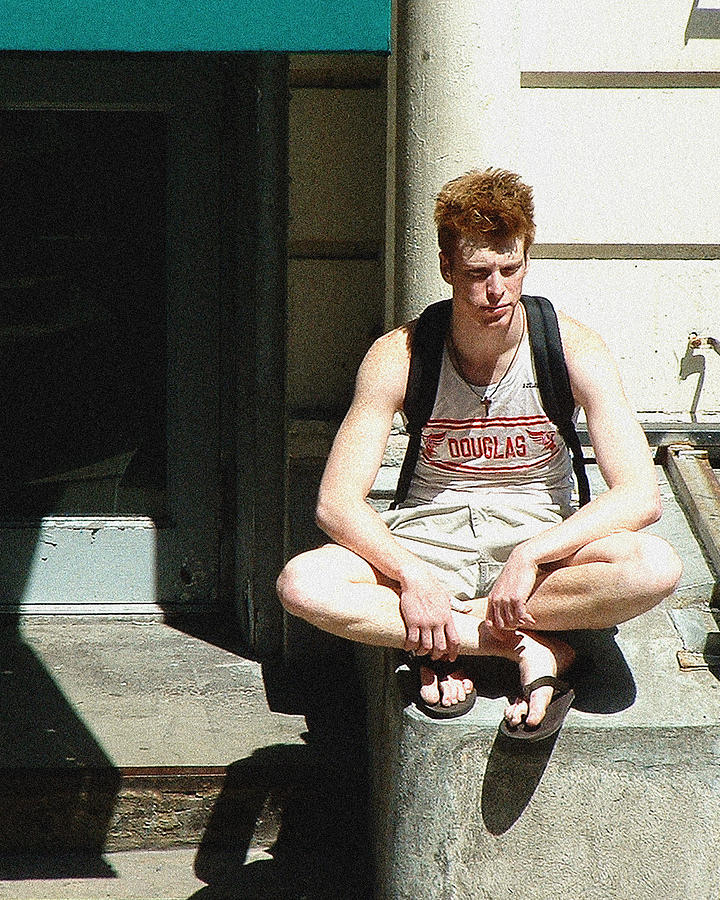 Guy on Stoop 5 Photograph by Stan  Magnan