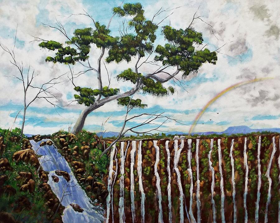 Waterfall Painting - Guyana by Michael Dillon