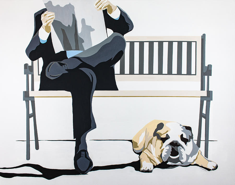 Dog Painting - Guys Day Out by Slade Roberts