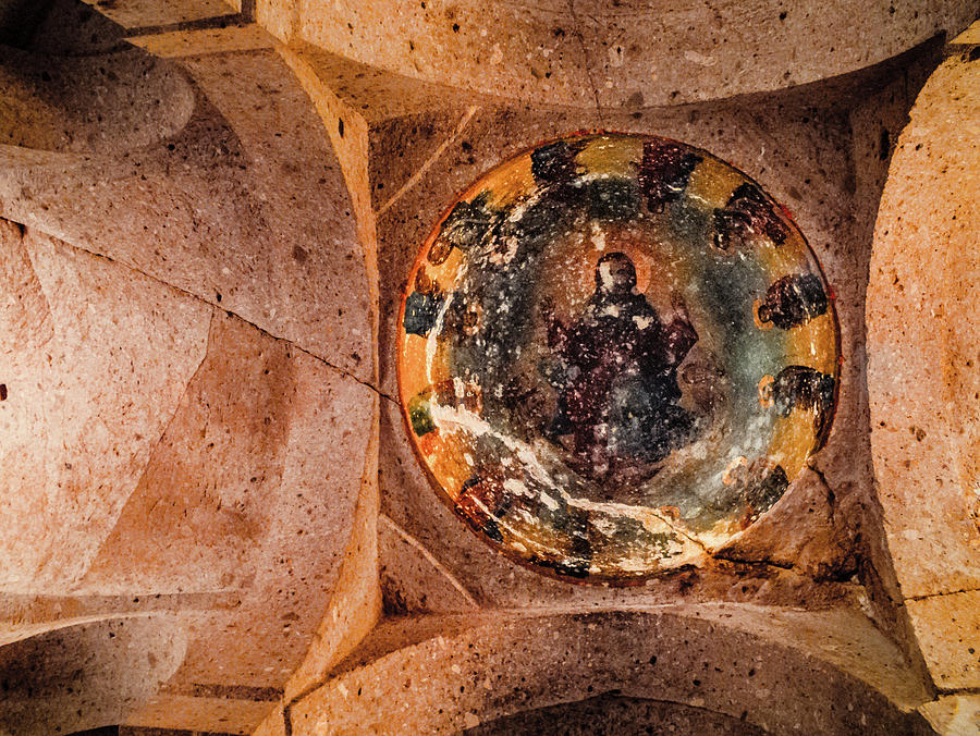 Guzelyurt, Turkey - Underground Church Dome Photograph by Mark Forte