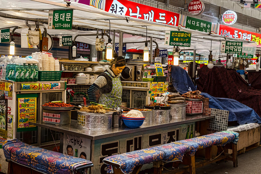Gwangjang Market Food Booth Photograph by James BO Insogna