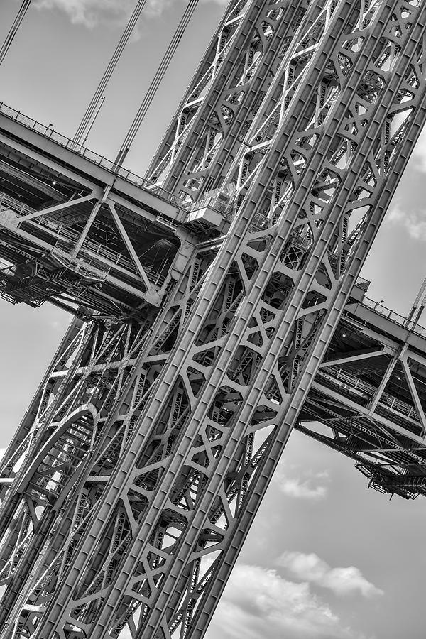 New York City Photograph - GWB Double Decked Suspension by Susan Candelario