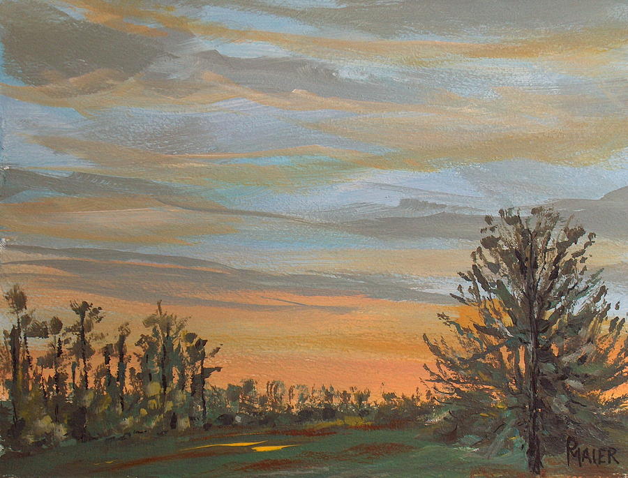 Gwinnetian Sunset Painting by Pete Maier