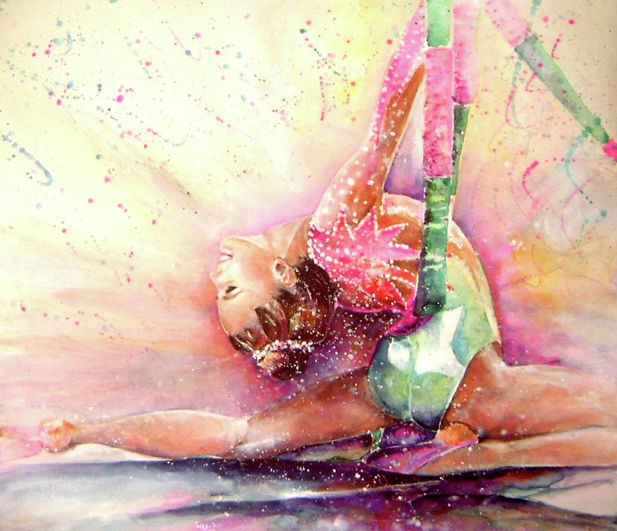 Gymnastic Painting by Miki De Goodaboom