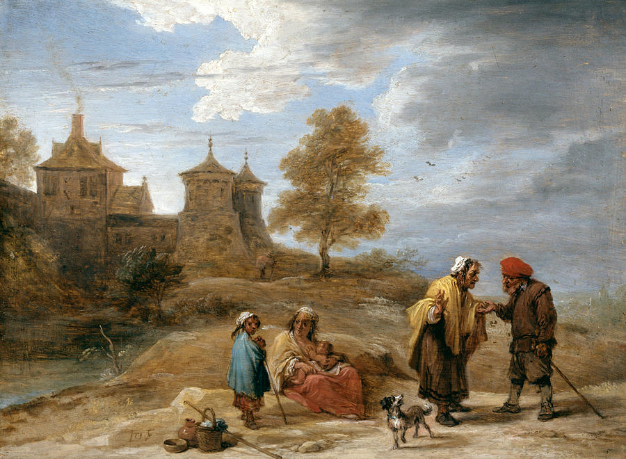 Tree Photograph - Gypsies in a Landscape by David Teniers the Younger