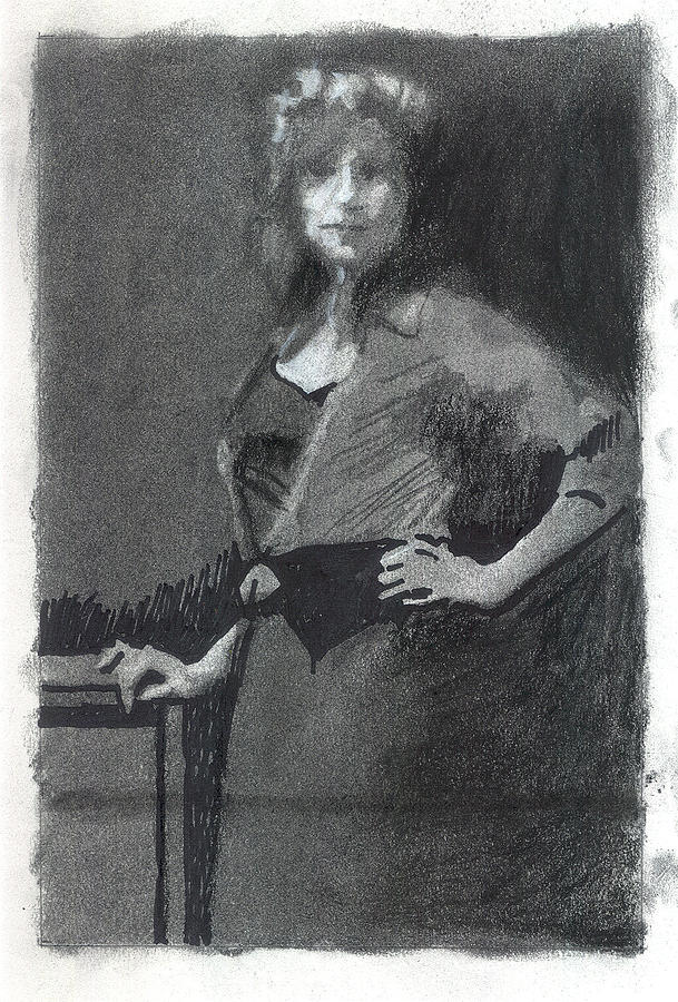 Gypsy a study Drawing by Robert Bissett