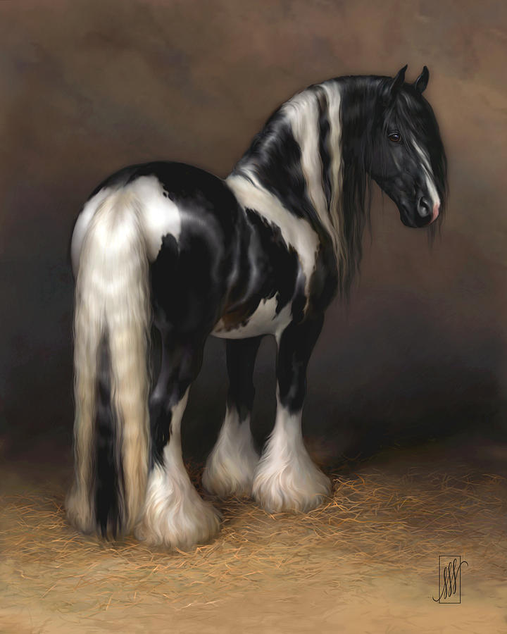Horse Painting - Gypsy Cob by Michelle Spalding