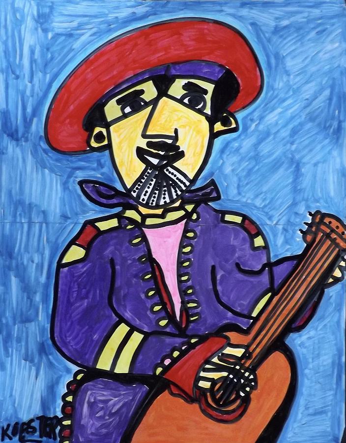 Portrait Mixed Media - Gypsy Guitarist  by Don Koester